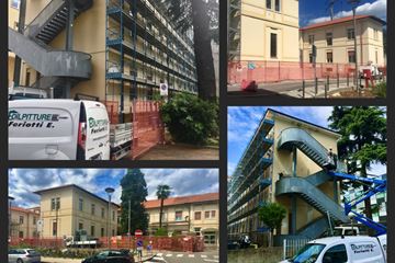 2017 Ospedale B.go Trento Verona- tinteggiature interne e facciate esterne silicati  (Saber Color) 